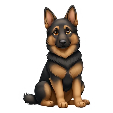 Black tan german shepherd stting sticker