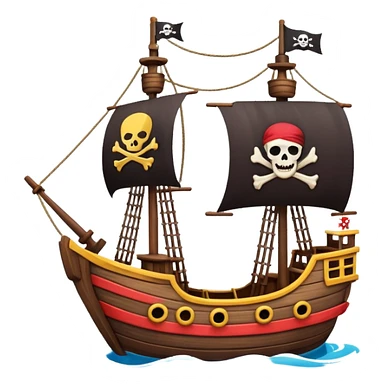 simple small Pirate Ship Ride sticker