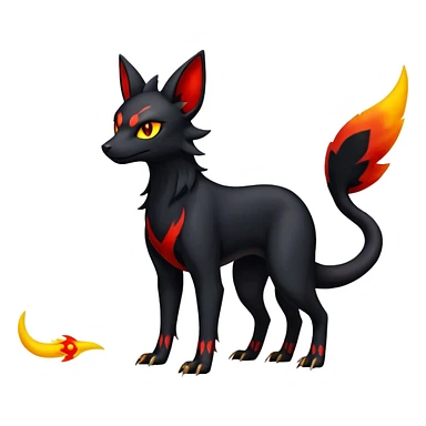 Salandit-Umbreon-Litten-Houndoom-Hybrid (Full body) sticker