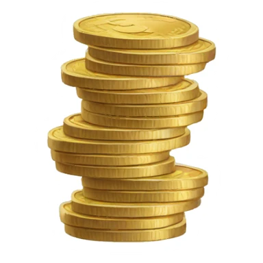 stack of coins sticker