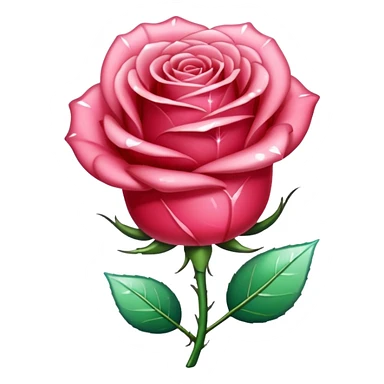 Rose made out of crystal  sticker