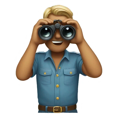 emoji holding binoculars  sticker