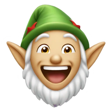 Elf laughing sticker