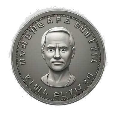 The coin with the inscription is easy sticker