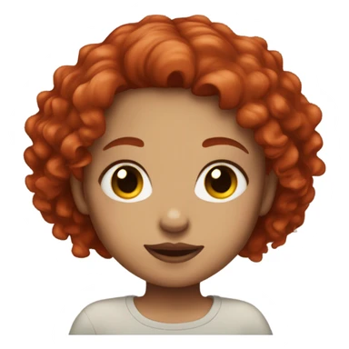 girl with red hair, septum piercing and brown eyes sticker