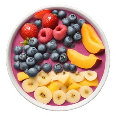 Smoothie bowl with fruit sticker