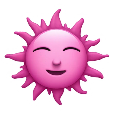 Pink sun sticker