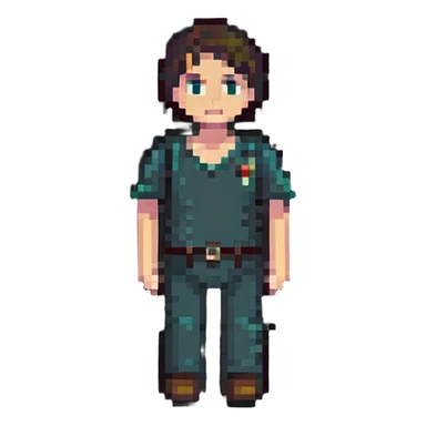 male human character sticker