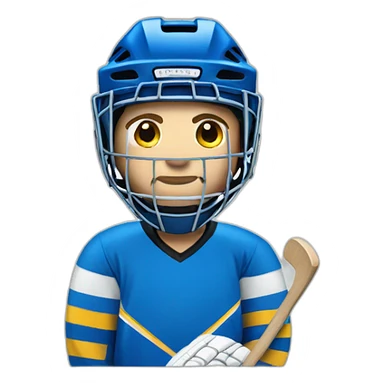 hockey goalie blue sticker