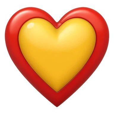 Sarı kırmızı kalp sticker