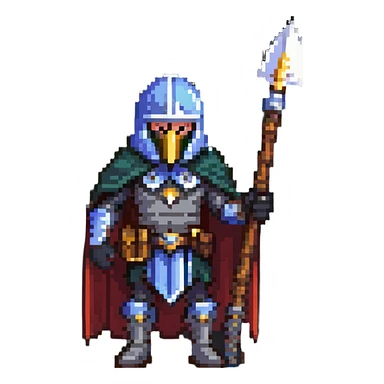 War lord with cape and spear sticker