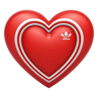 Adidas stripes heart sticker