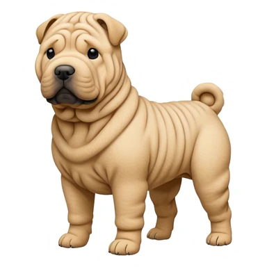 Chinese shar pei full body sticker