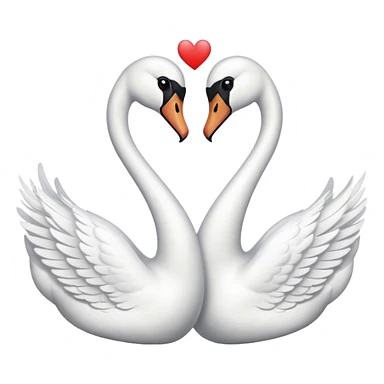 Two swan making a heart 💗 sticker
