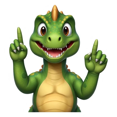 dinosaur middle finger sticker