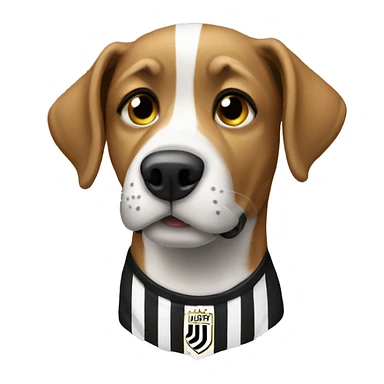 dog wearing juventus shirt sticker