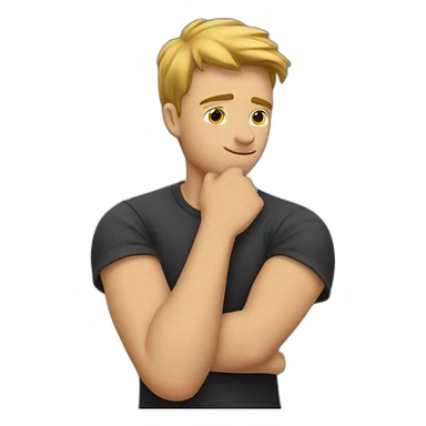 A guy kissing his arm sticker