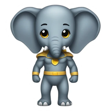 Elephant superhero sticker
