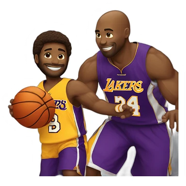 Kobe and Kitty Playing Basketball sticker