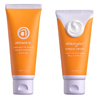 used tube of hand cream, wrinkled and partially empty, pastel colors sticker