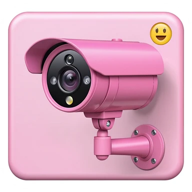 Security Camera pink with stickers sticker