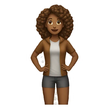 Brown girl victory sticker