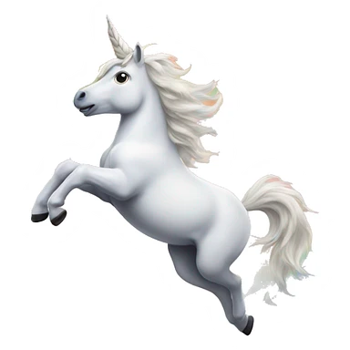 unicorn jumping over a rainbow  sticker