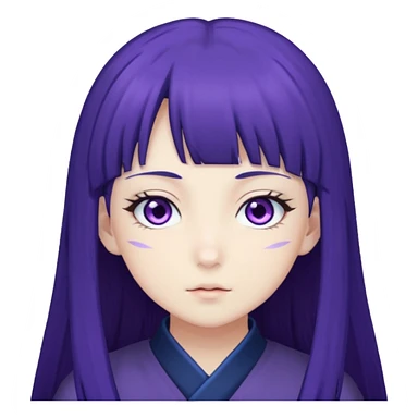 Hinata hyuga from Naruto the anime sticker