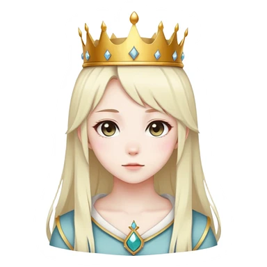 anime neko girl with crown sticker