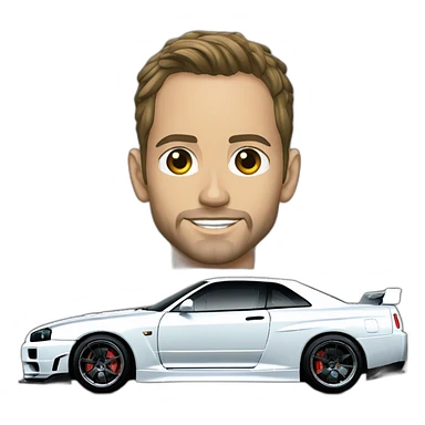 Paul Walker nissan gtr r34 sticker