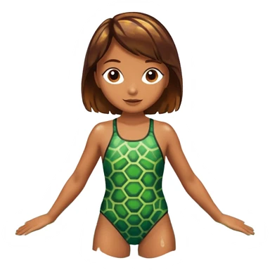 See Turtle swimsuit sticker