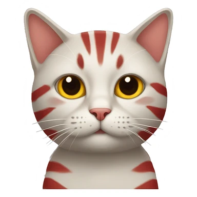 Cat wit red stripes sticker