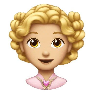Princess with ribbon pin sticker