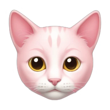 light pink cat sticker