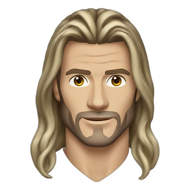 David Beckham long hair sticker