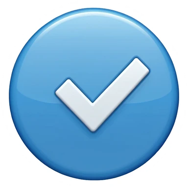 Verificación Azul lines del centro blancas Pero con emoji de verificación  sticker