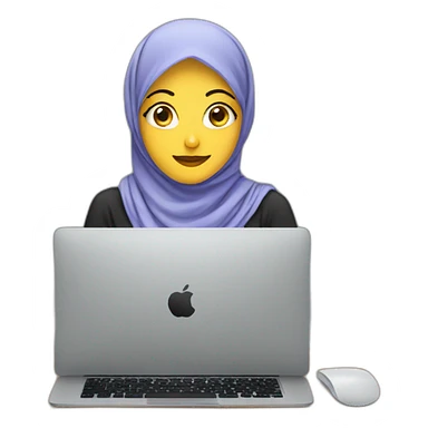 hijabi with desktop sticker