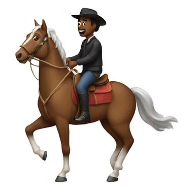 Man riding a horse sticker