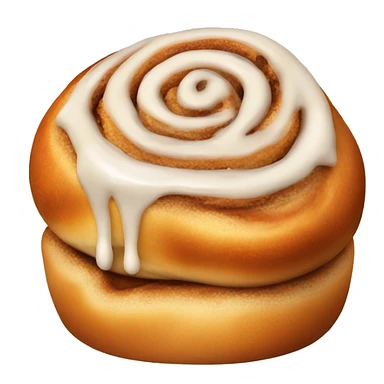 Cinnamon bun with icing sticker