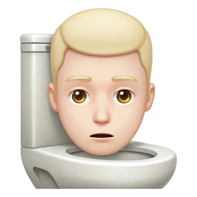 A head in a toilet sticker