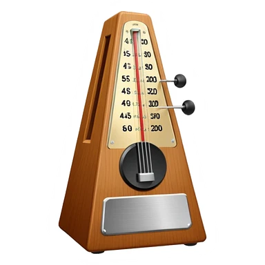 classic wooden metronome with swinging arm sticker