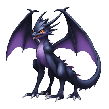Edgy Cool Nargacuga-Noivern-Pokémon-fusion Full Body sticker