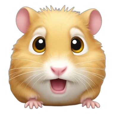 hamster is terrified sticker