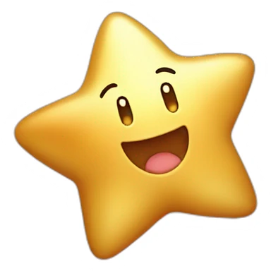 clean cute happy Kirby with a golden star emote sticker