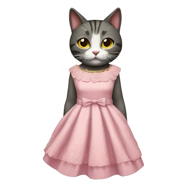 Cat with dress sticker