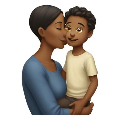Mother Kiss son sticker