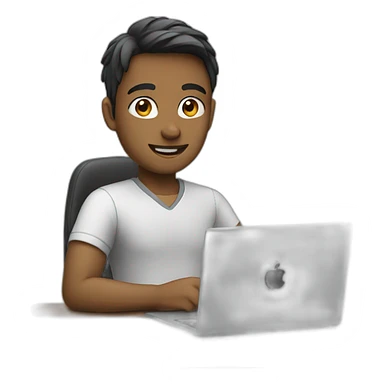 Student working on Laptop  sticker