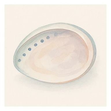 abalone watercolor illustration, soft colors, delicate brush strokes sticker