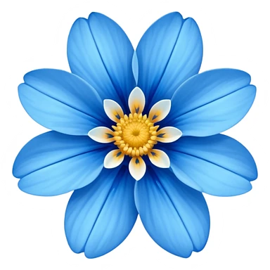 A blue summer flower  sticker