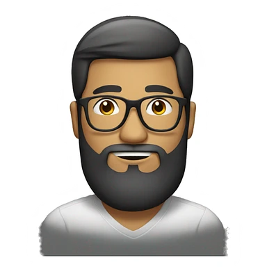 filipino man with beard and glasses sticker